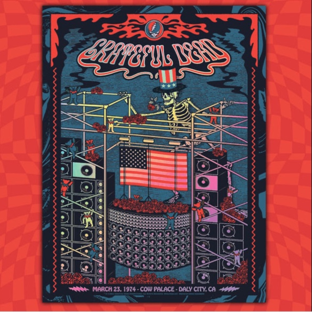 GRATEFUL DEAD MILESTONE #9 -3/23/74- FOIL- “Wall of Sound” - by Status Serigraph